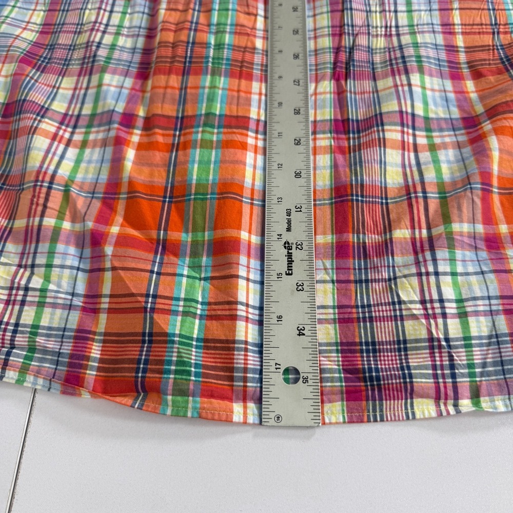 Ralph Lauren Shirt Mens 3XLT Tall Orange Blue Button Down Oxford Plaid Pony - Picture 10 of 11